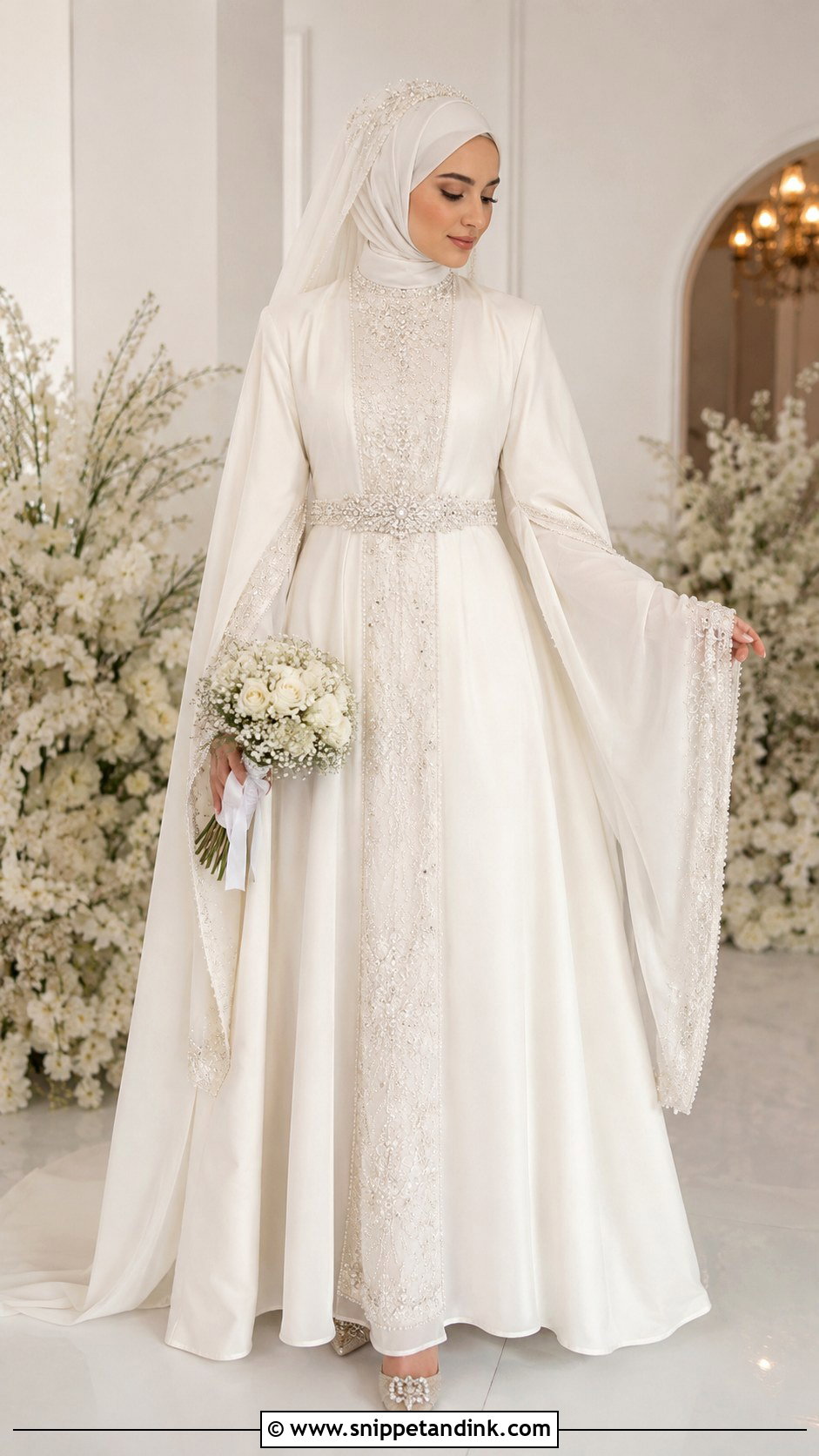 Abaya Islamic Wedding Dress With Hijab - Snippet and Ink - 25 Islamic Wedding Dress Hijab Bride Ideas