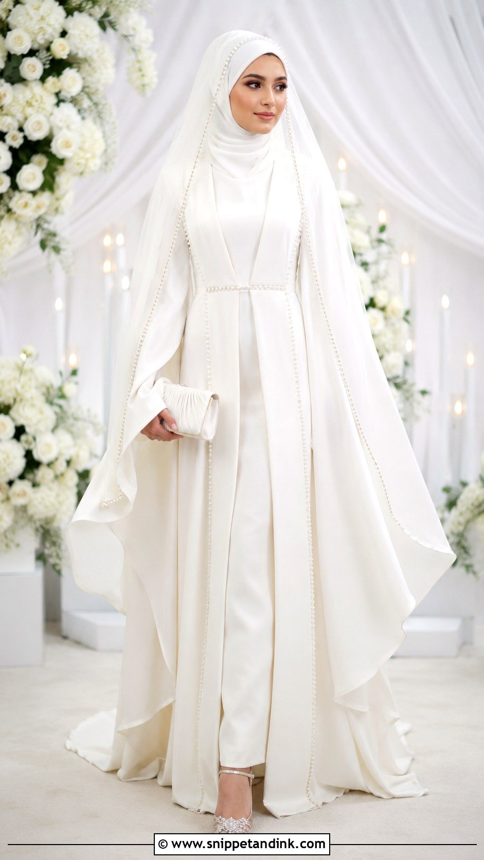 Abaya Islamic Wedding Dress With Hijab - Snippet and Ink - 30 Islamic Wedding Dress Ideas