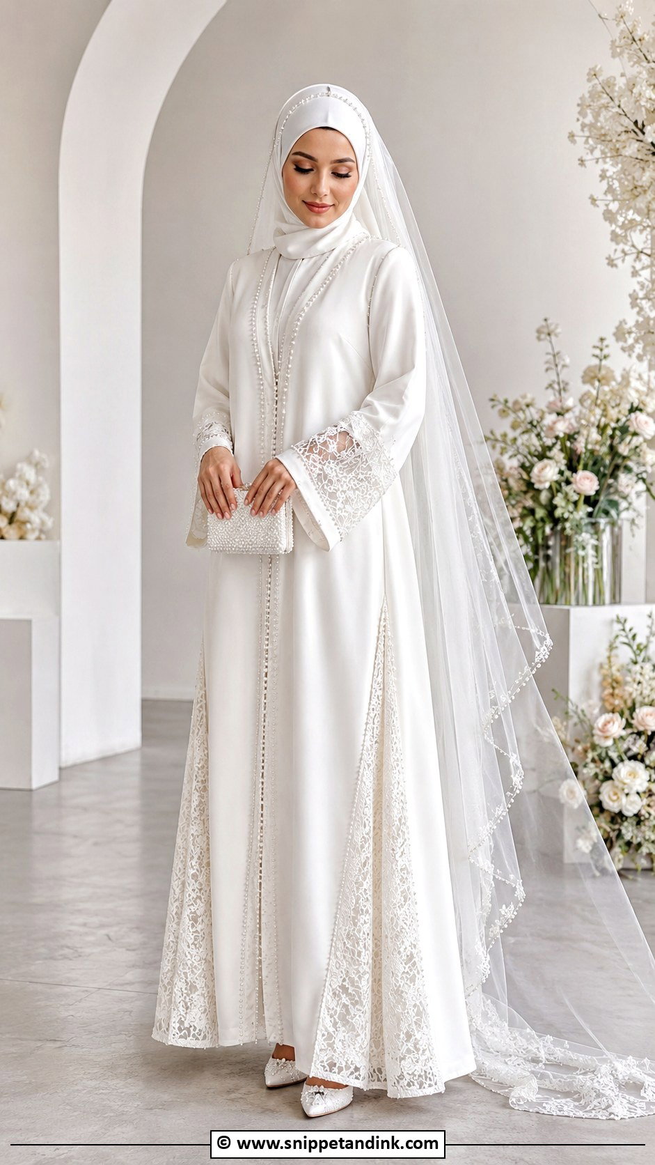 Abaya Muslim Wedding Gown - Snippet and Ink - 30 Muslim Wedding Gown Ideas