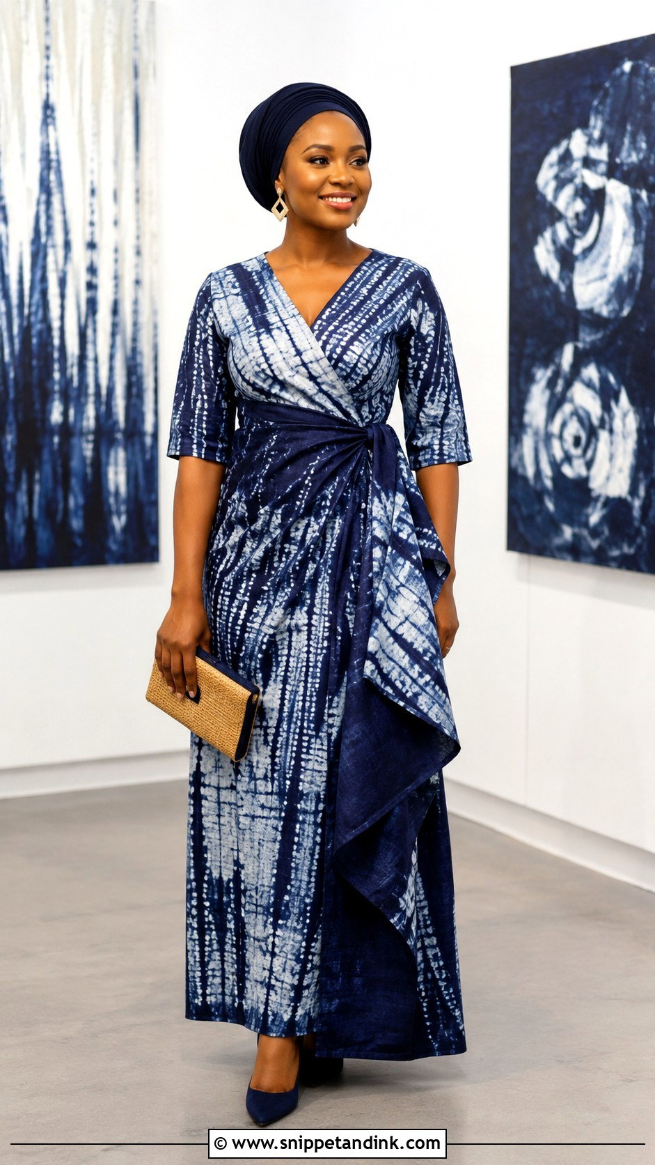Adire Wrapper Gown - Snippet and Ink - 20 Wrapper Gown Ideas