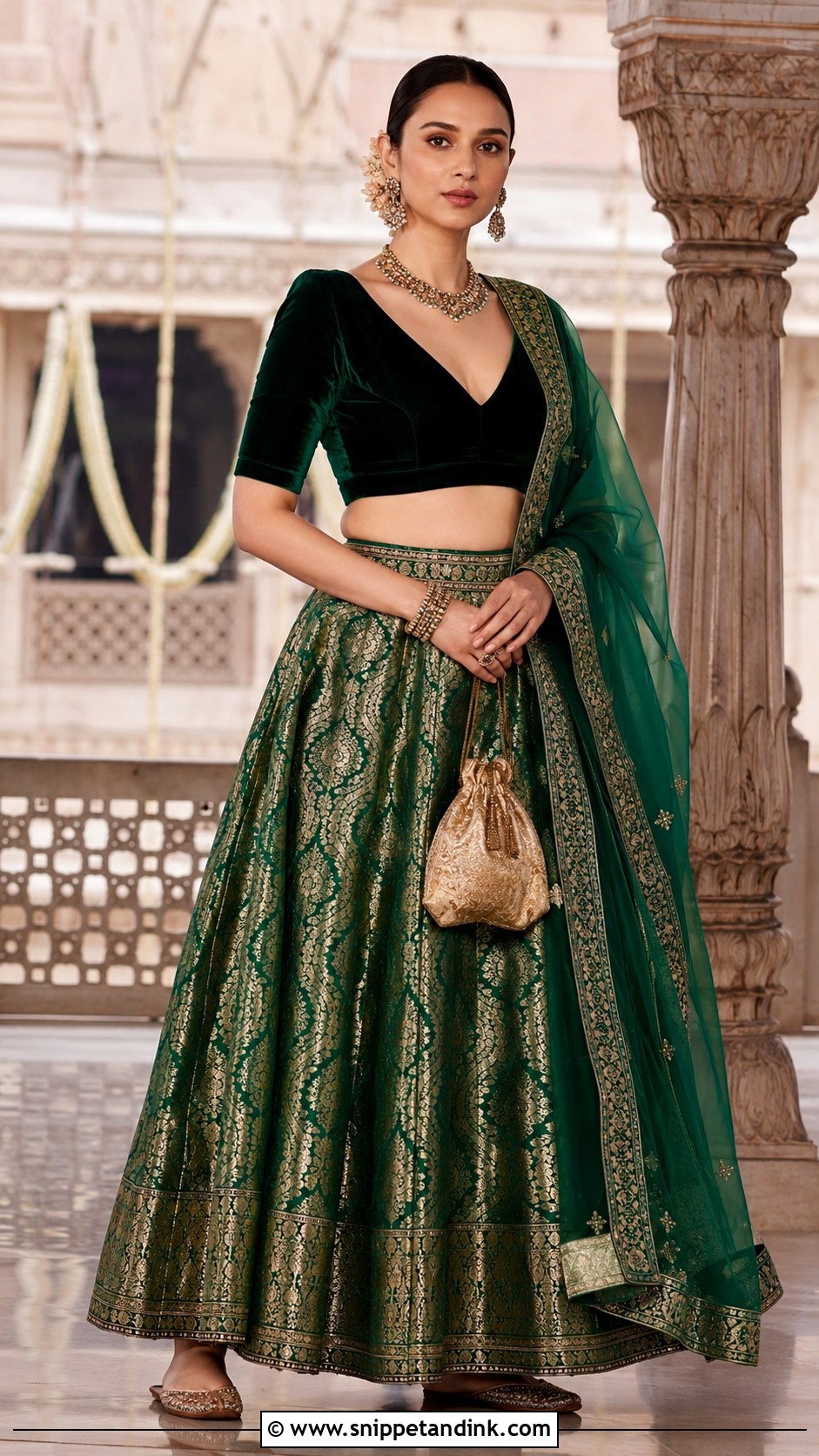 Aditi Rao Hydari Banarasi Lehenga - Snippet and Ink - 20 Aditi Rao Hydari Wedding Outfit Ideas