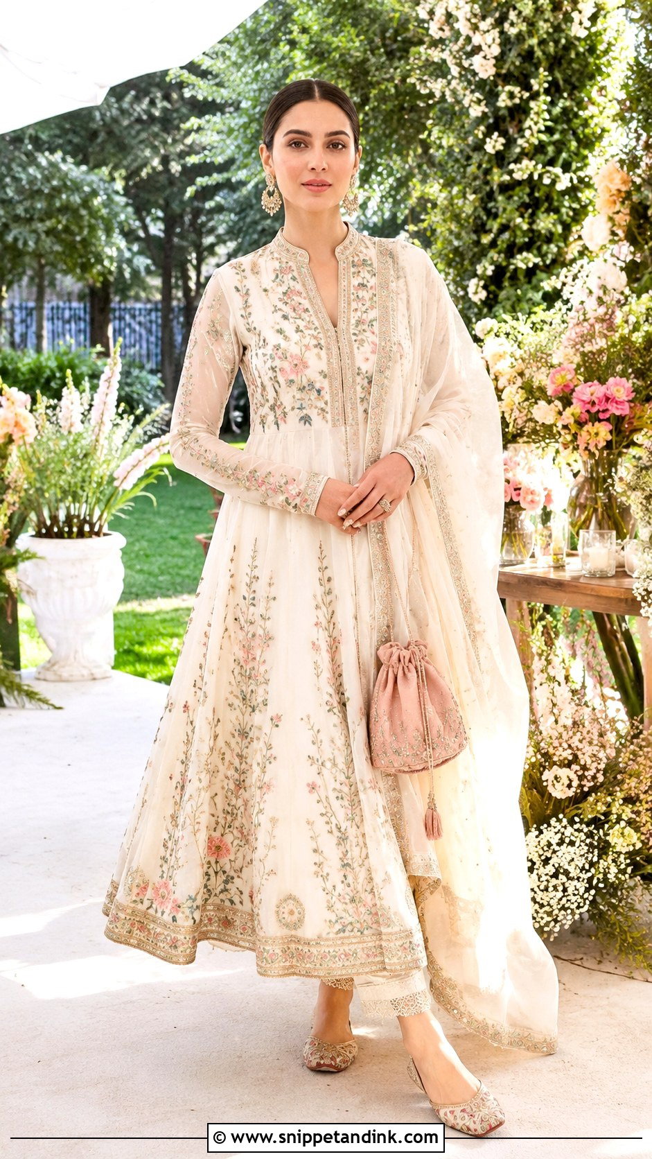 Aditi Rao Hydari Floral Anarkali - Snippet and Ink - 20 Aditi Rao Hydari Wedding Outfit Ideas