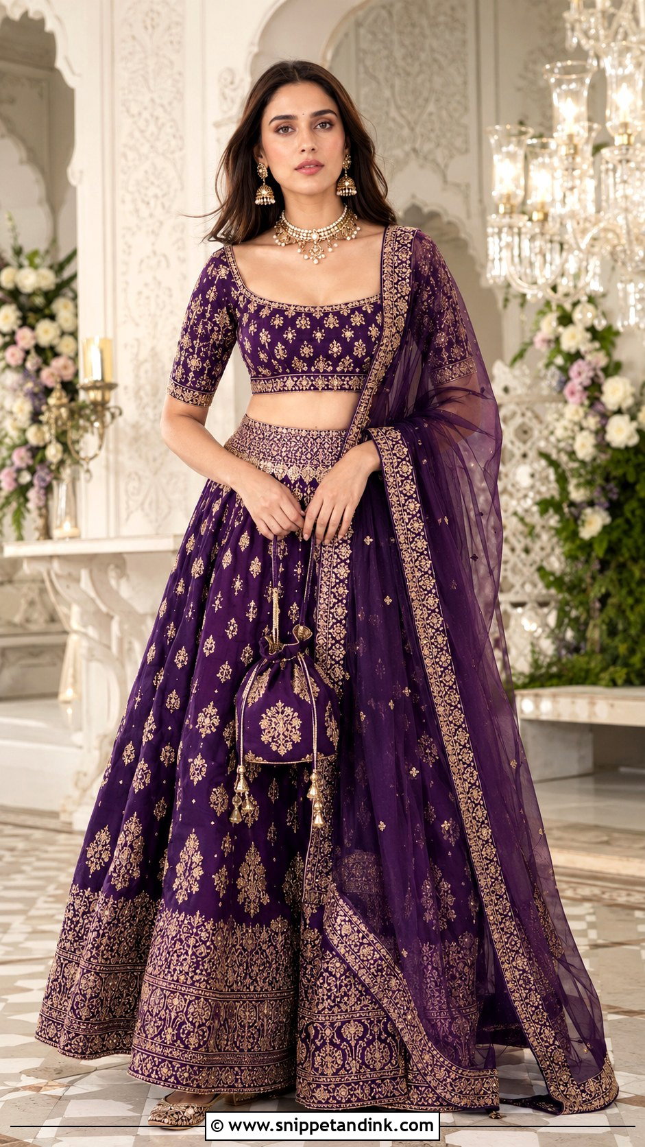 Aditi Rao Hydari Purple Embroidered Lehenga - Snippet and Ink - 20 Aditi Rao Hydari Wedding Outfit Ideas
