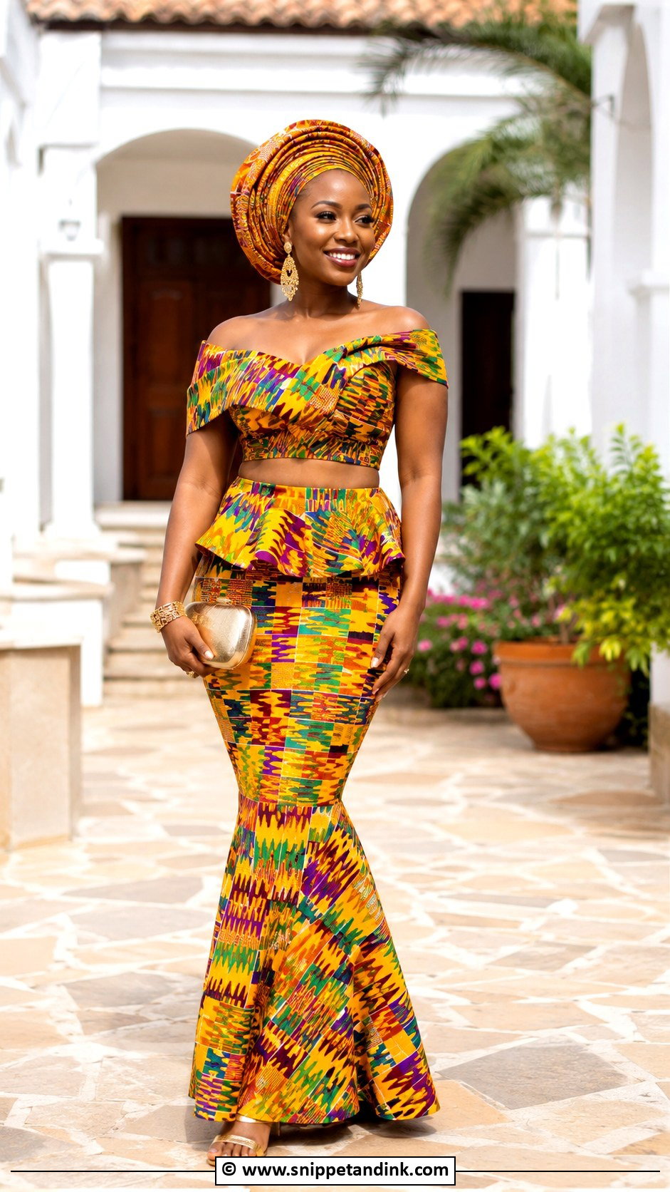 African Bridal Two Piece - Snippet and Ink - 30 African Wedding Dress Ideas