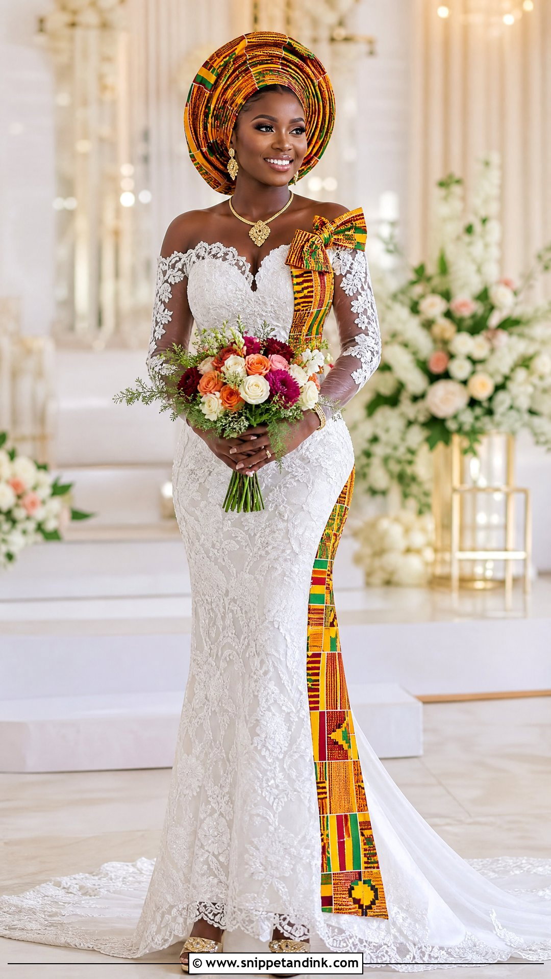 African Inspired Wedding Dress - Snippet and Ink - 25 Black People Wedding Dresses