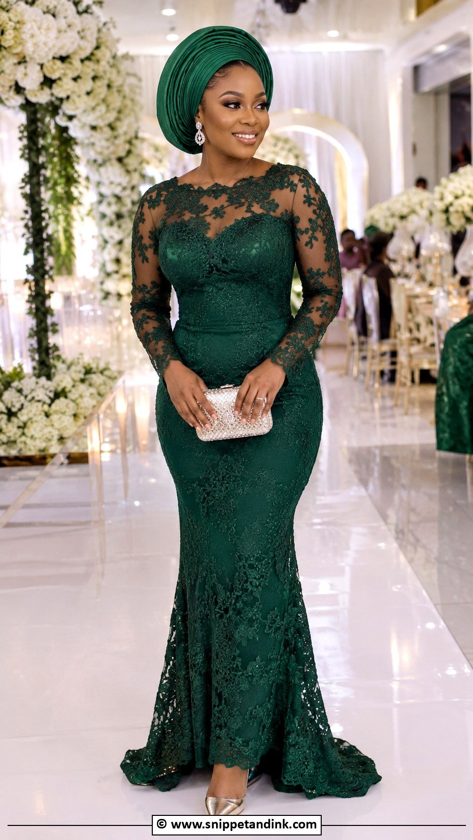 African Lace Mermaid Dress - Snippet and Ink - 30 African Wedding Dress Ideas