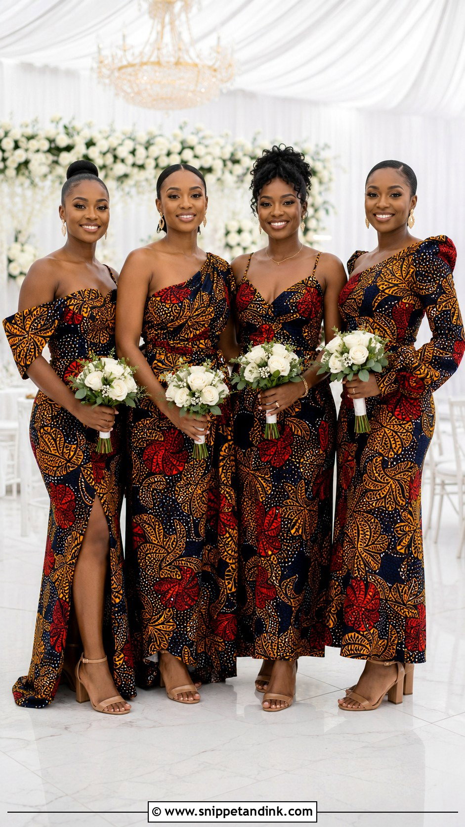 African Print Bridesmaid Dress Outfit - Snippet and Ink - 20 African Wedding Outfits