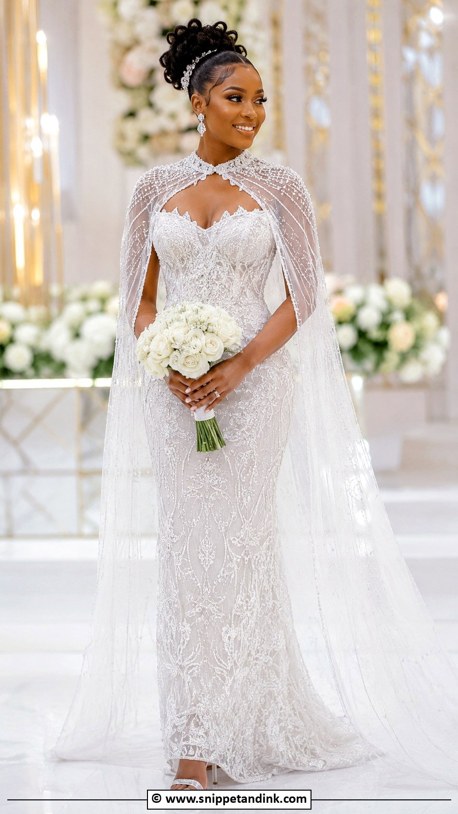 African Wedding Dress With Cape - Snippet and Ink - 30 African Wedding Dress Ideas