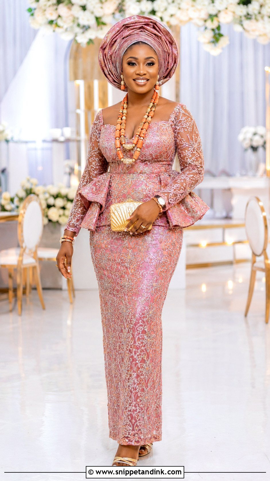African Wedding Dress With Gele - Snippet and Ink - 20 Modern African Wedding Dresses