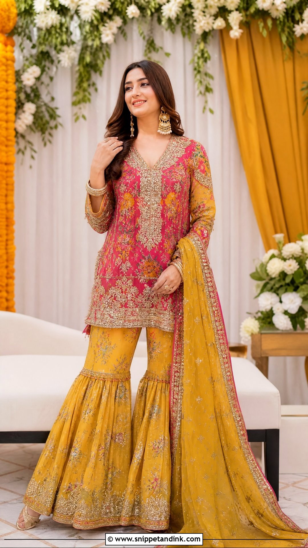 Afrozeh Festive Sharara Suit - Snippet and Ink - 25 Pakistani Designer Suits for Wedding