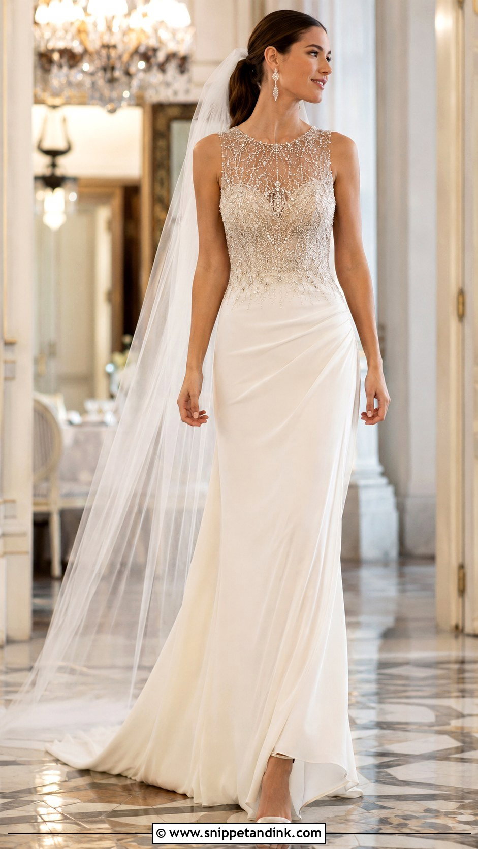Aire Barcelona Beaded Bodice Wedding Dress - Snippet and Ink - 20 Aire Barcelona Wedding Dress Ideas