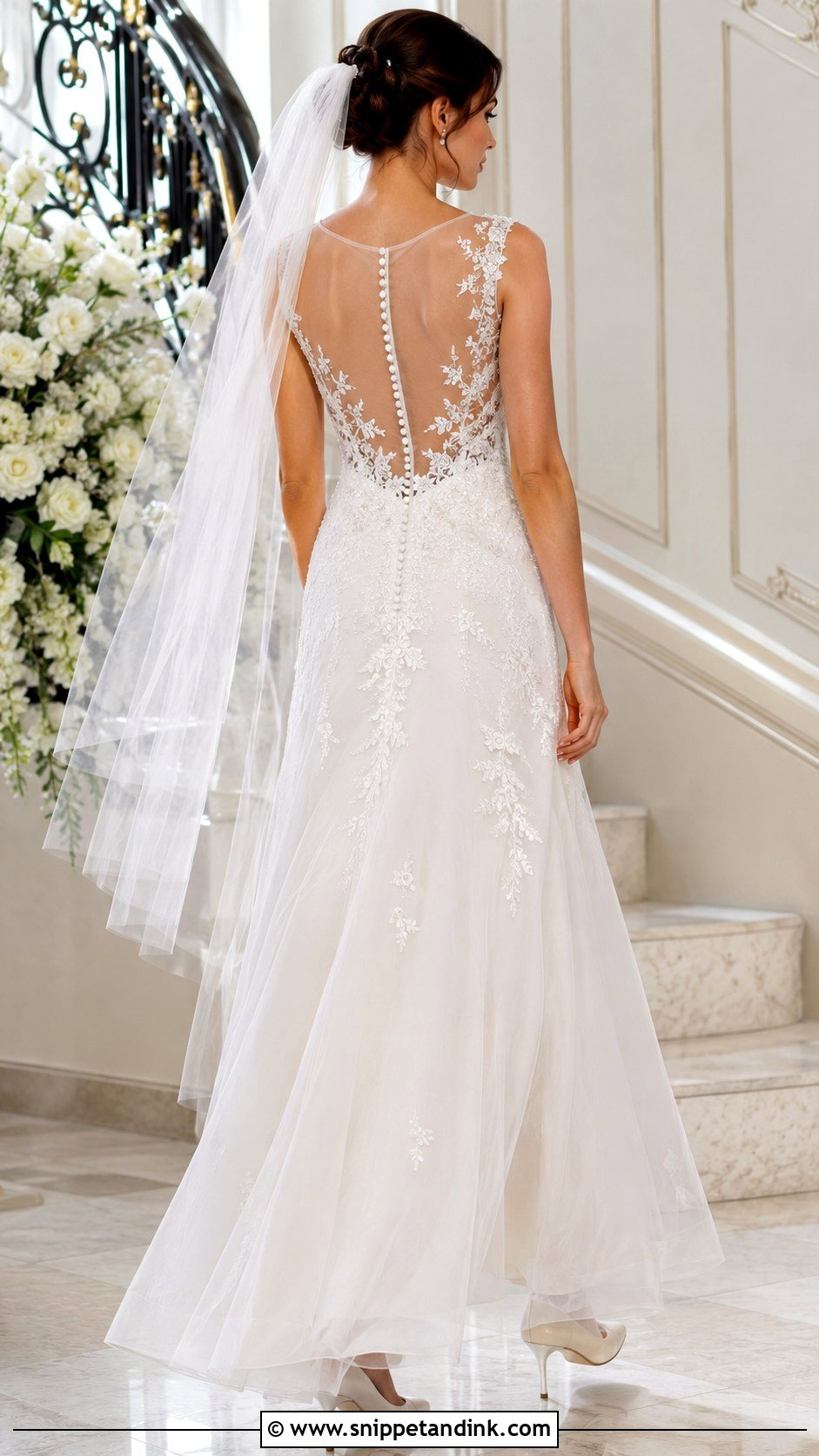 Aire Barcelona Illusion Back Wedding Dress - Snippet and Ink - 20 Aire Barcelona Wedding Dress Ideas