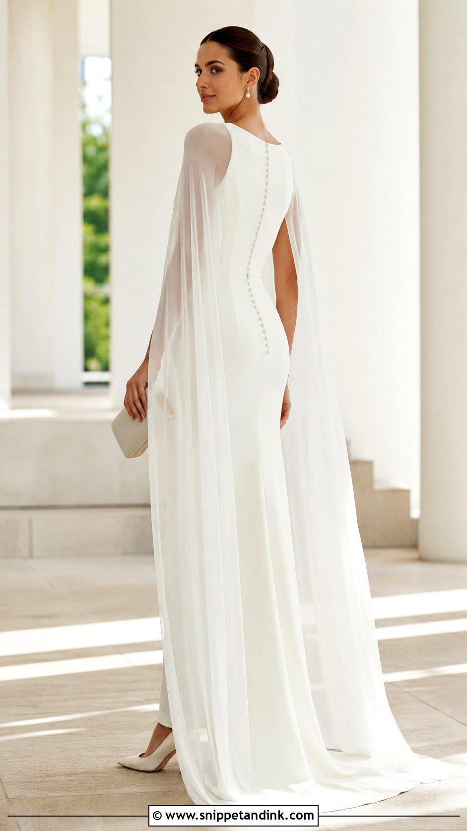 Aire Barcelona Minimalist Crepe Wedding Dress - Snippet and Ink - 20 Aire Barcelona Wedding Dress Ideas
