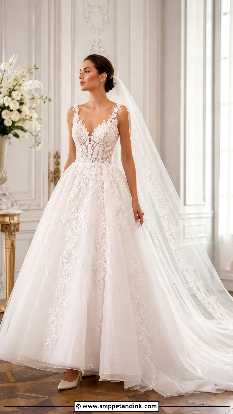 Aire Barcelona Princess Wedding Dress With Lace - Snippet and Ink - 20 Aire Barcelona Wedding Dress Ideas