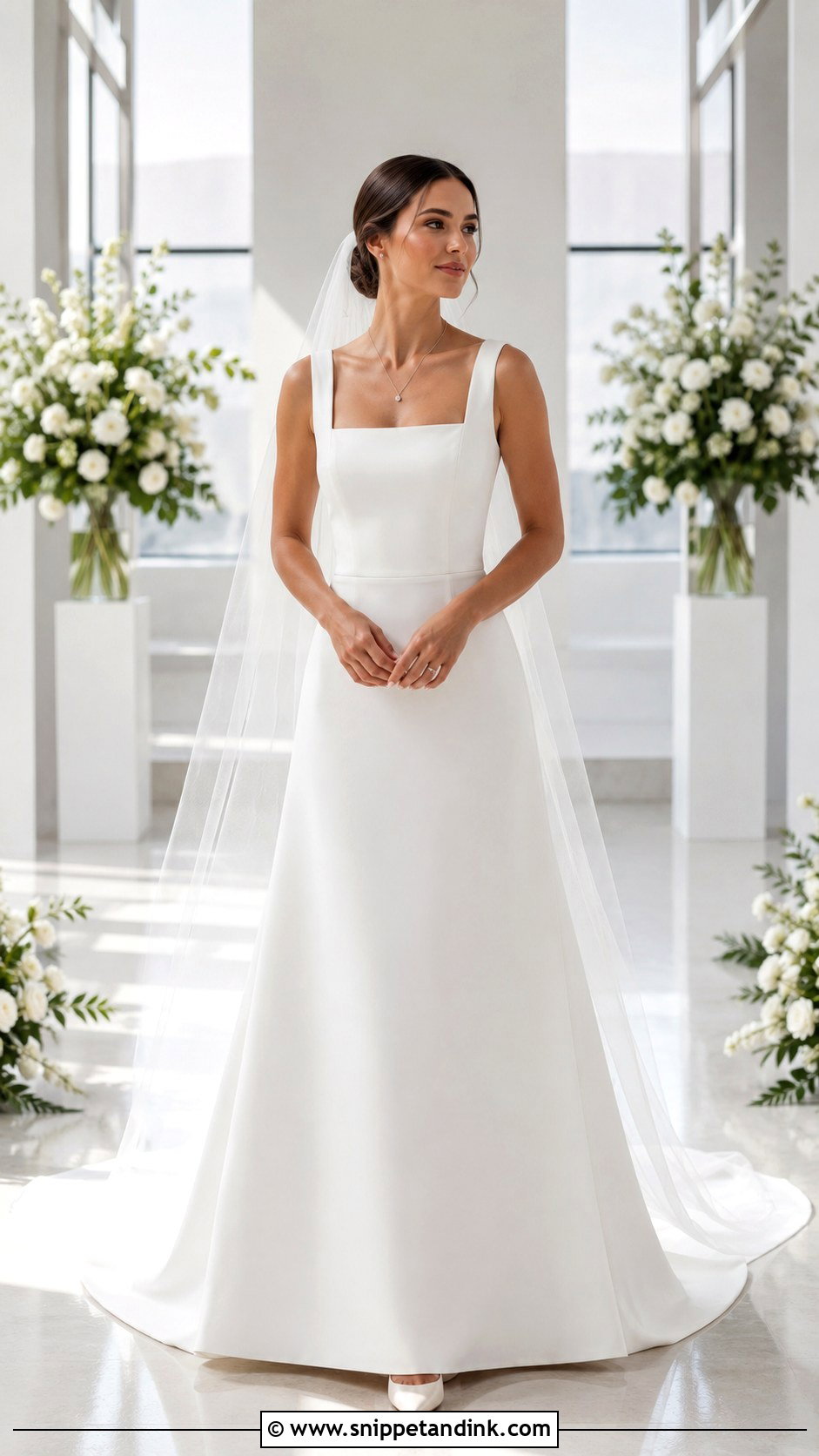 Aire Barcelona Square Neck Wedding Dress - Snippet and Ink - 20 Aire Barcelona Wedding Dress Ideas