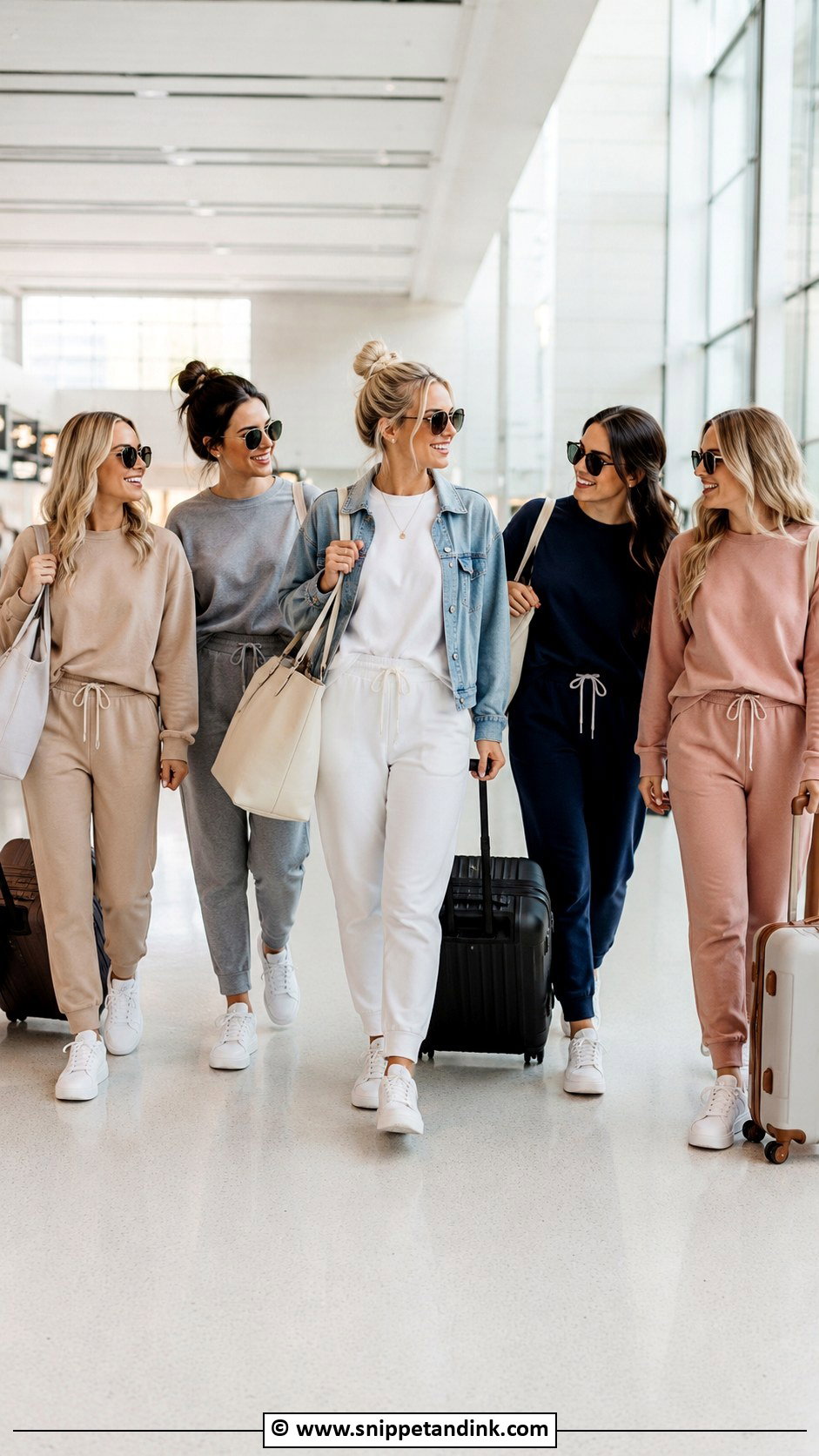 Airport Travel Group Outfit - Snippet and Ink - 30 Bachelorette Outfit Ideas Group