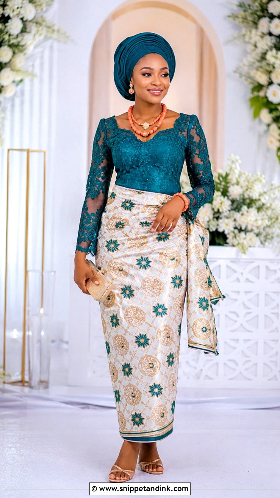Akwa Ibom Wedding Guest Wrapper Outfit - Snippet and Ink - 25 Akwa Ibom Traditional Wedding Attire Ideas