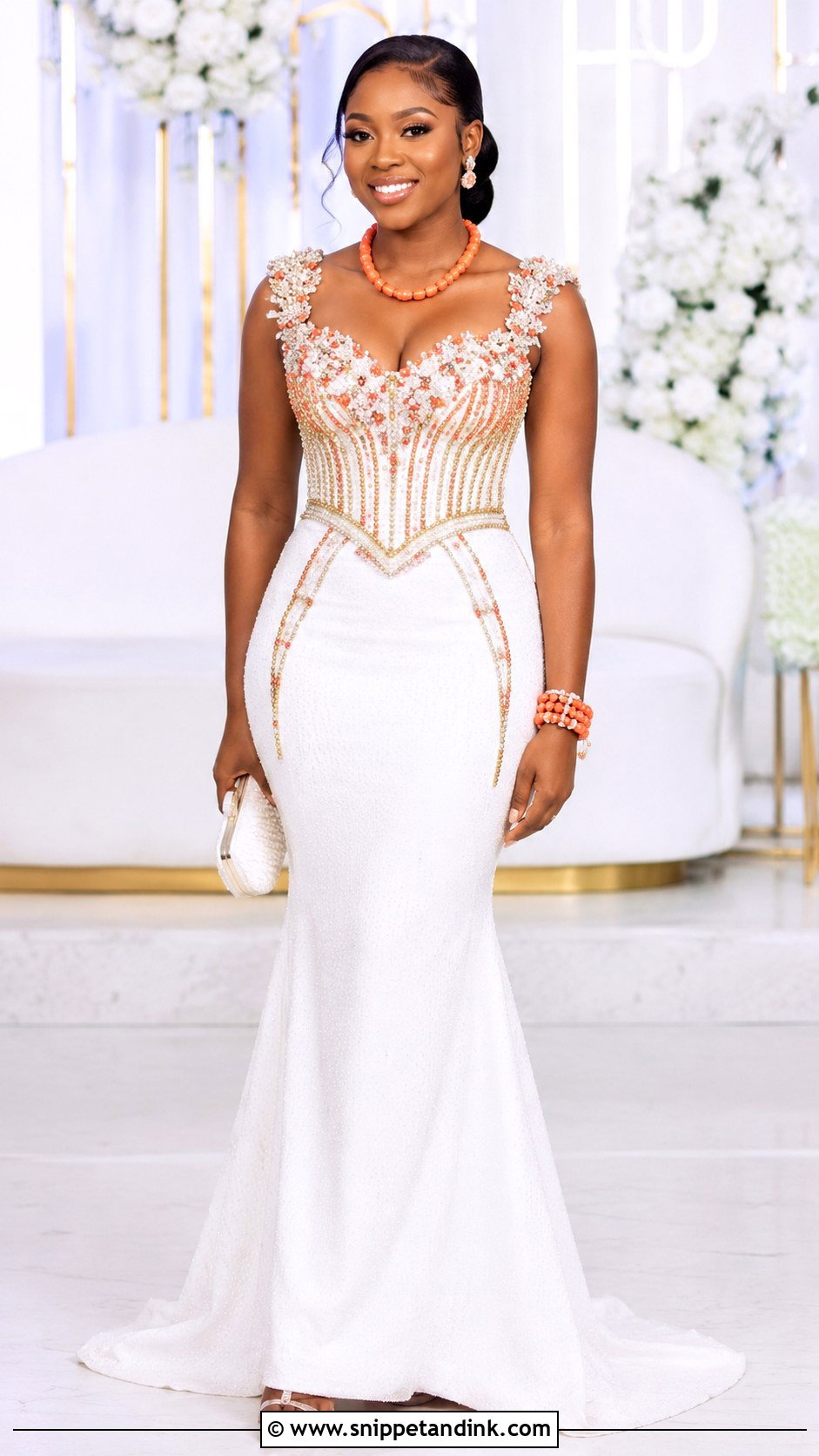 Akwa Ocha Beaded Bodice Gown - Snippet and Ink - 20 Akwa Ocha Bride Styles