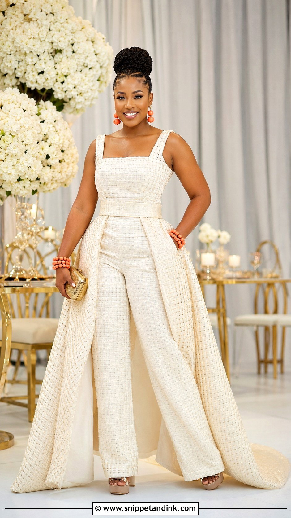Akwa Ocha Bridal Jumpsuit - Snippet and Ink - 20 Akwa Ocha Bride Styles