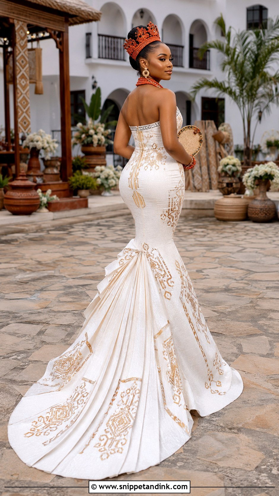 Akwa Ocha Detachable Train Gown - Snippet and Ink - 20 Akwa Ocha Bride Styles