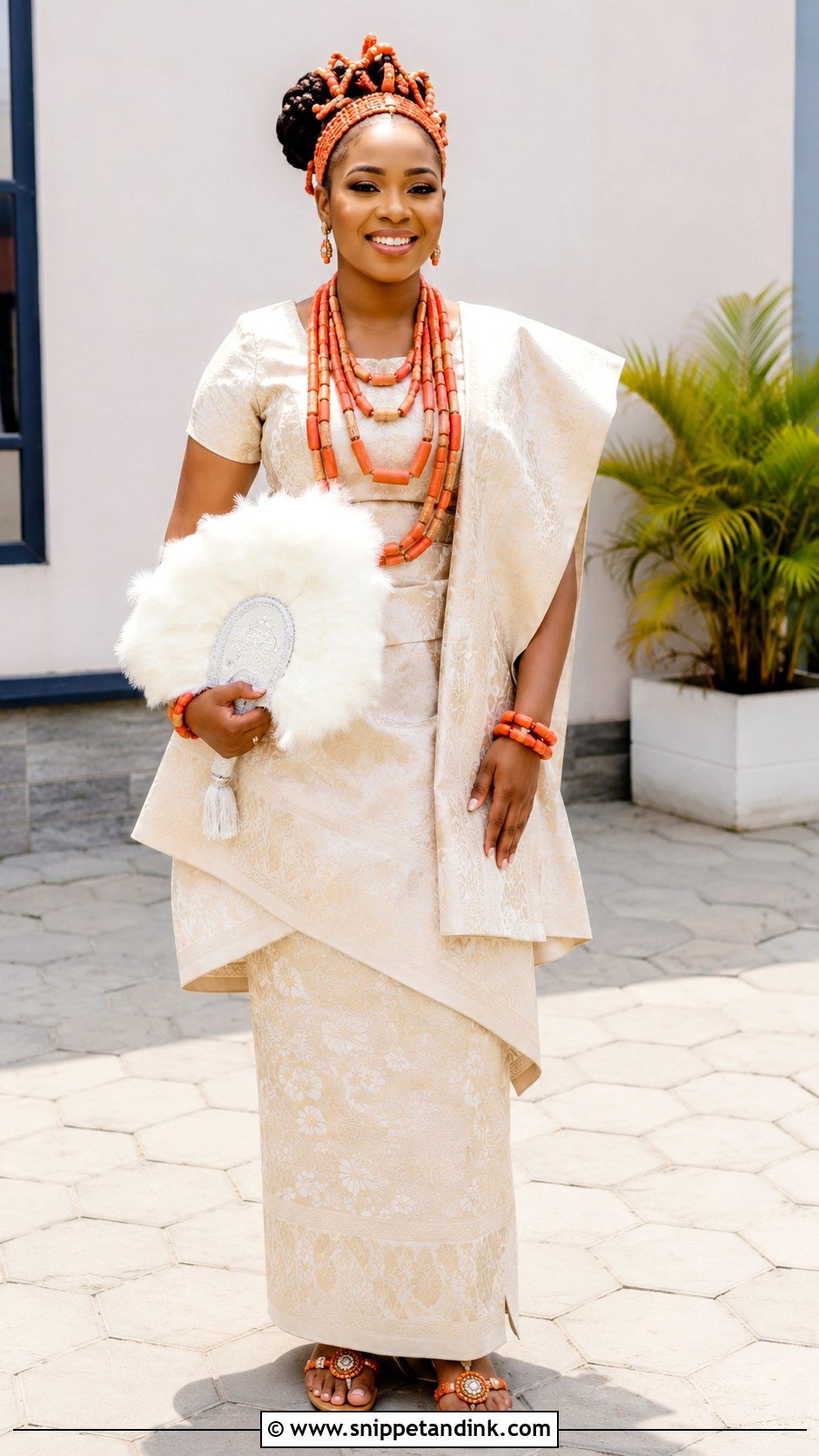 Akwa Ocha Double Wrapper Outfit - Snippet and Ink - 20 Akwa Ocha Bride Styles
