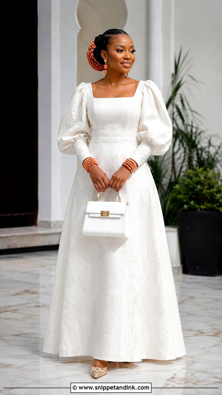 Akwa Ocha Puff Sleeve Bridal Gown - Snippet and Ink - 20 Akwa Ocha Bride Styles