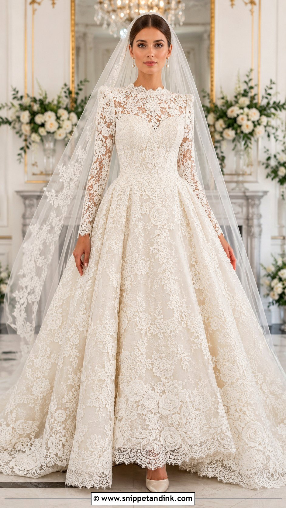 Alencon Lace Wedding Gown - Snippet and Ink - 25 Lace Wedding Gowns
