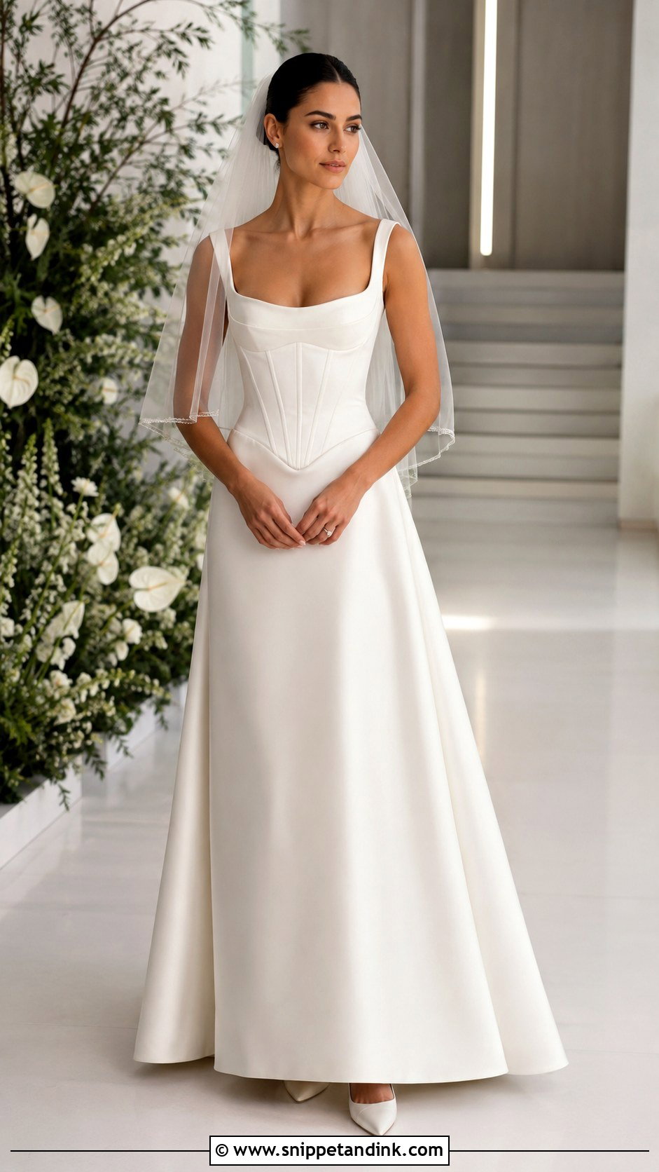 Alex Cooper Basque Waist Wedding Dress - Snippet and Ink - 20 Alex Cooper Wedding Dress Ideas