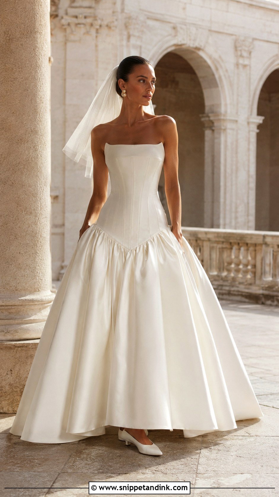 Alex Cooper Drop Waist Wedding Dress - Snippet and Ink - 20 Alex Cooper Wedding Dress Ideas