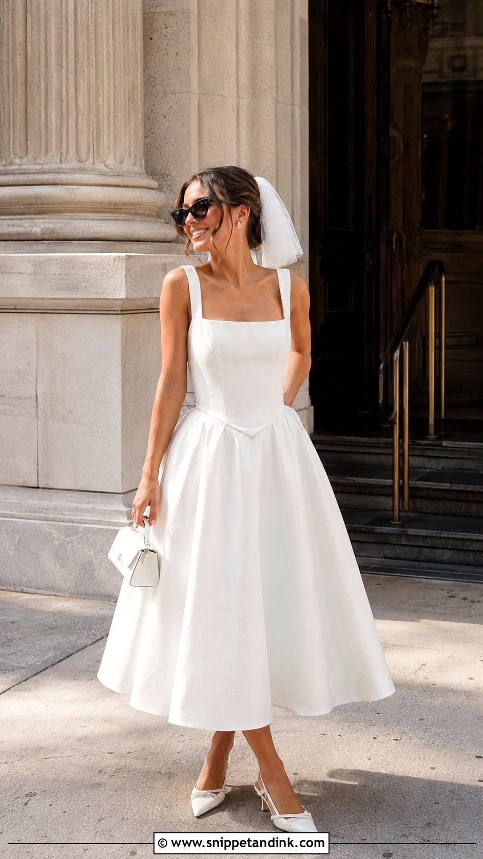 Alex Cooper Tea Length Wedding Dress - Snippet and Ink - 20 Alex Cooper Wedding Dress Ideas