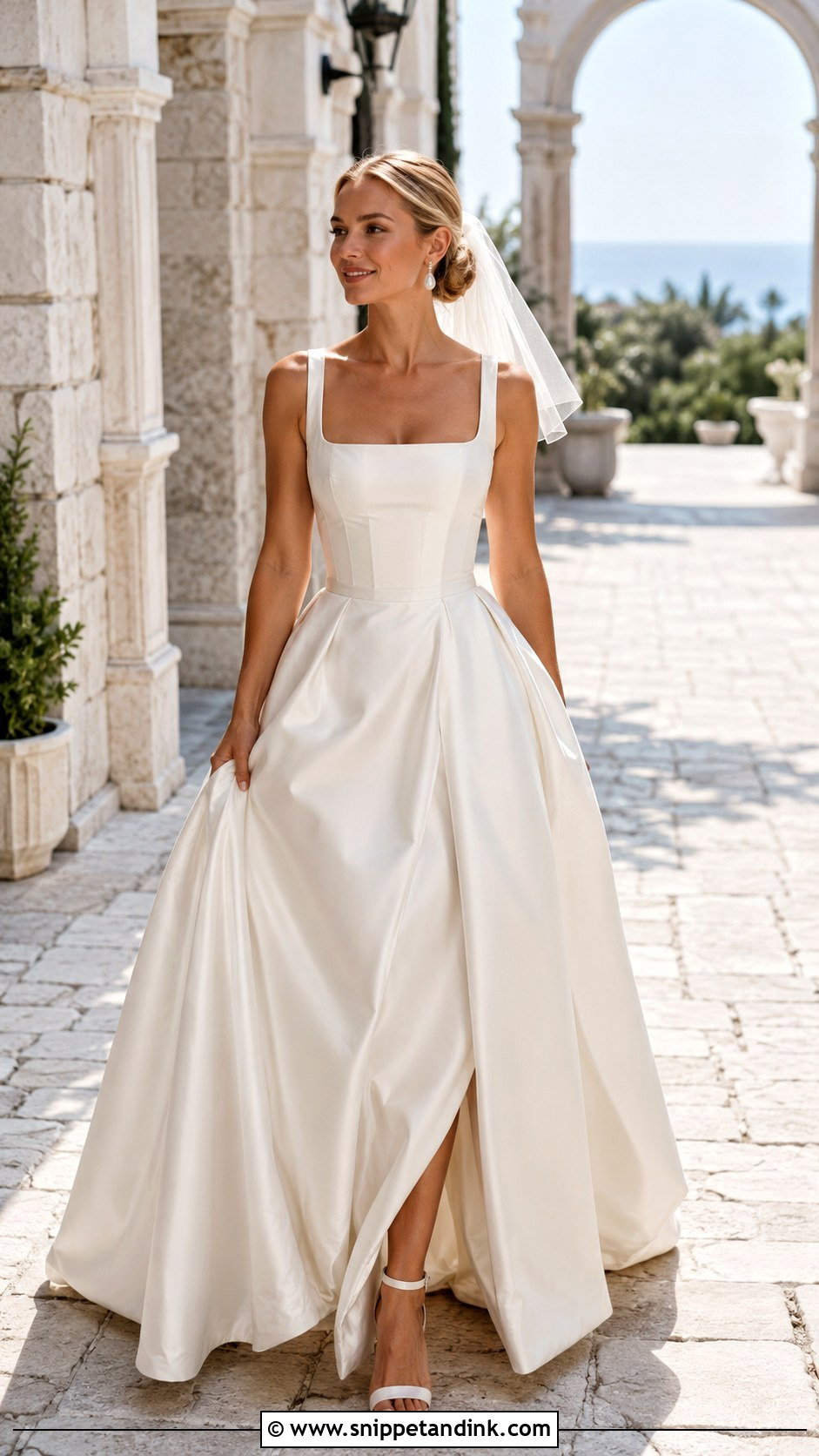 Alex Cooper Wedding Dress With Satin Sandals - Snippet and Ink - 20 Alex Cooper Wedding Dress Ideas
