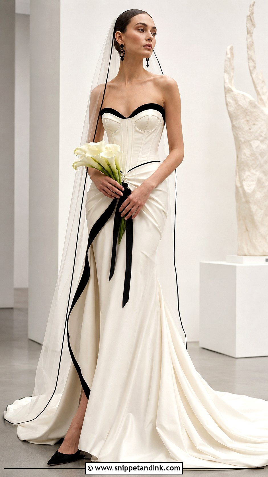 Alexander McQueen Black And White Wedding Dress - Snippet and Ink - 20 Alexander Mcqueen Wedding Dress Ideas