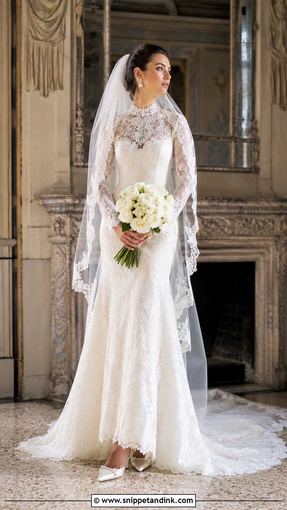 Alexander McQueen Lace Sleeve Wedding Dress - Snippet and Ink - 20 Alexander Mcqueen Wedding Dress Ideas
