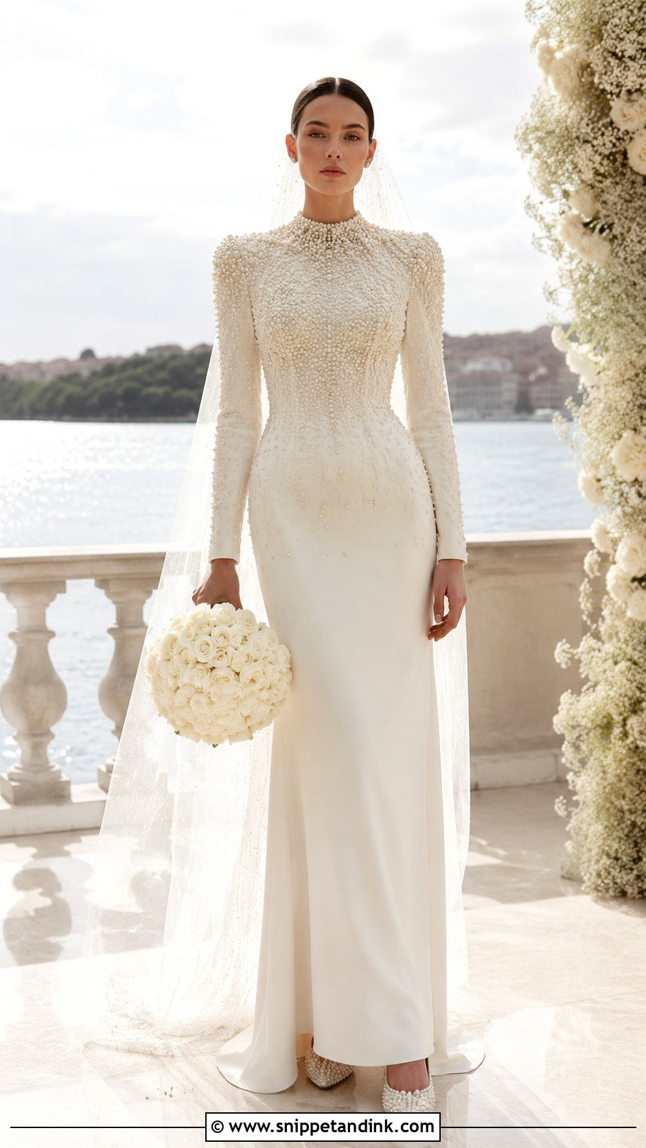 Alexander McQueen Pearl Embellished Wedding Dress - Snippet and Ink - 20 Alexander Mcqueen Wedding Dress Ideas