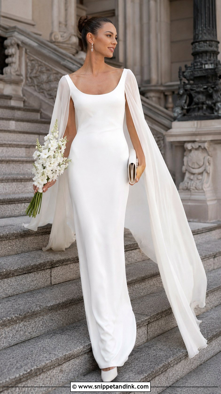 Alexandra Grecco Gown With Sheer Cape - Snippet and Ink - 20 Alexandra Grecco Bridal Ideas