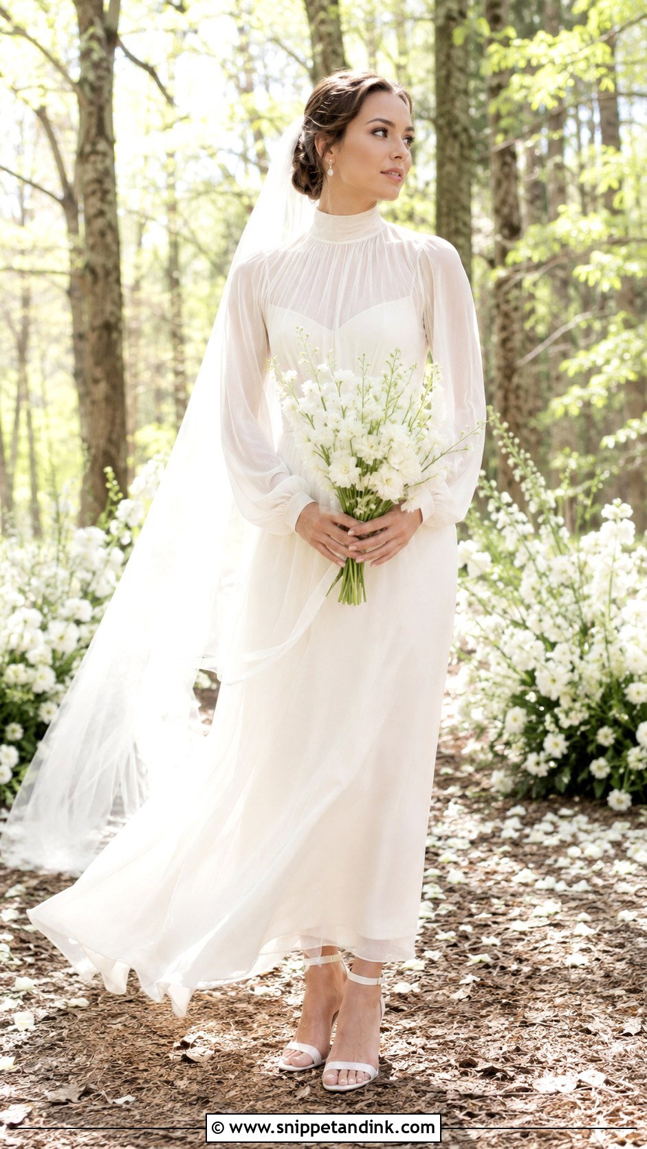 Alexandra Grecco High Neck Chiffon Gown - Snippet and Ink - 20 Alexandra Grecco Bridal Ideas
