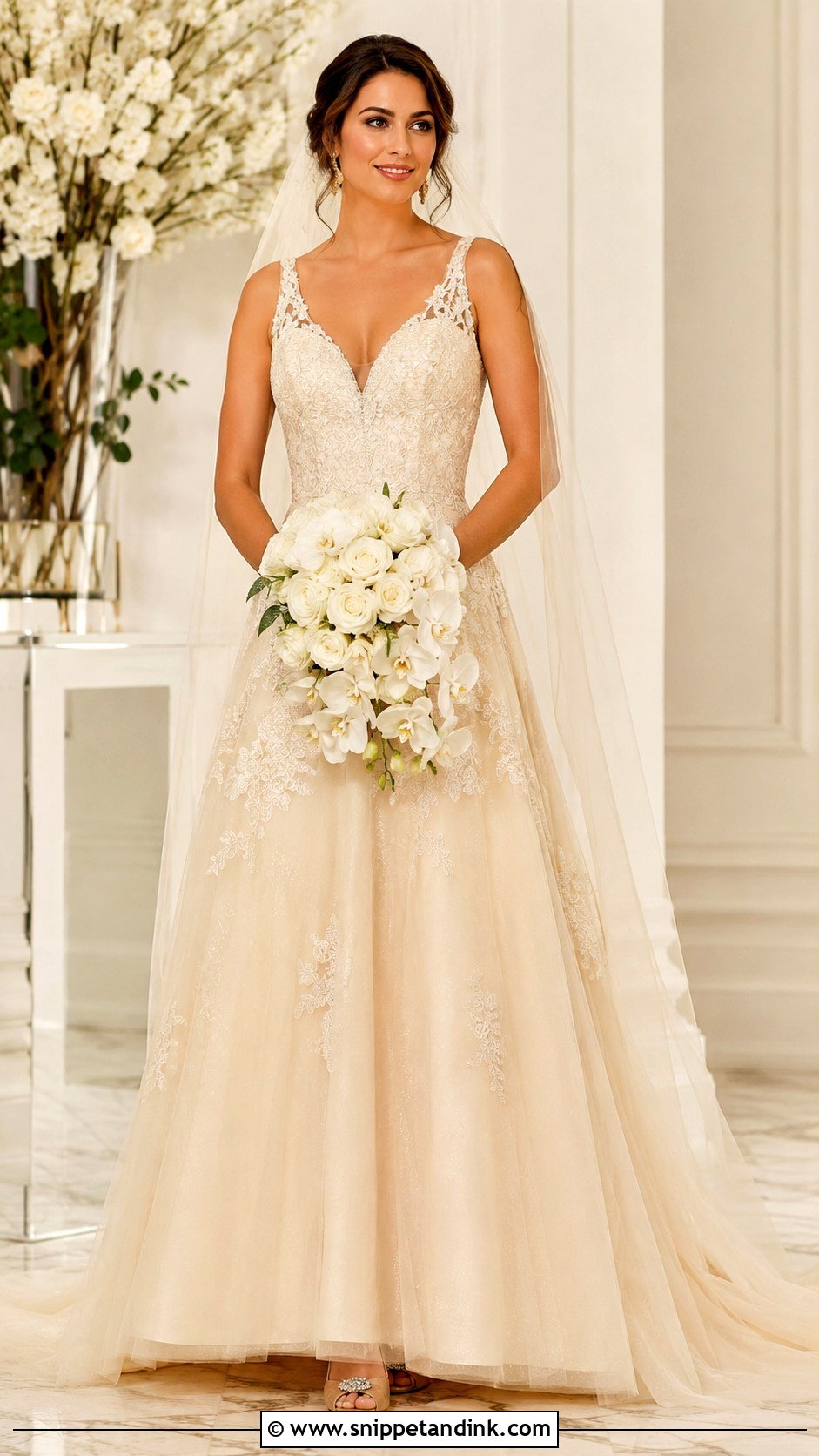 Alfred Angelo Champagne Wedding Dress - Snippet and Ink - 20 Alfred Angelo Wedding Dress Ideas