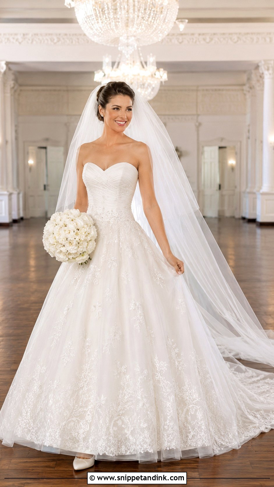 Alfred Angelo Strapless Ball Gown Wedding Dress - Snippet and Ink - 20 Alfred Angelo Wedding Dress Ideas