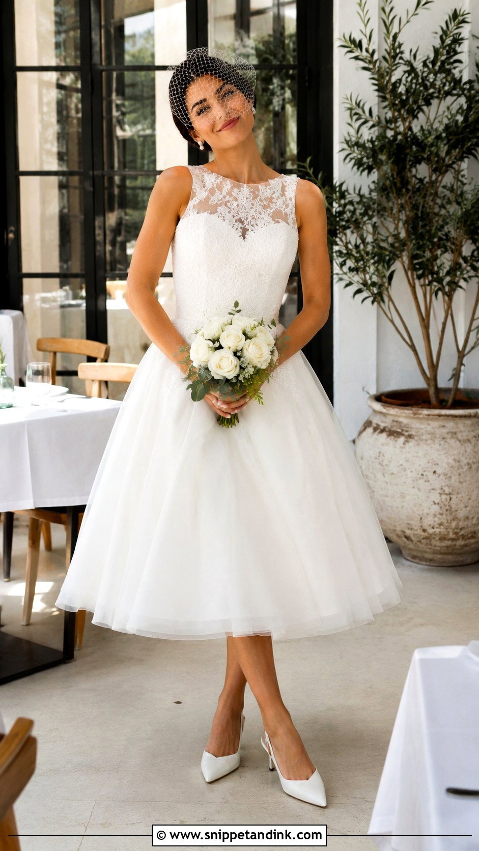 Alfred Angelo Tea Length Wedding Dress - Snippet and Ink - 20 Alfred Angelo Wedding Dress Ideas