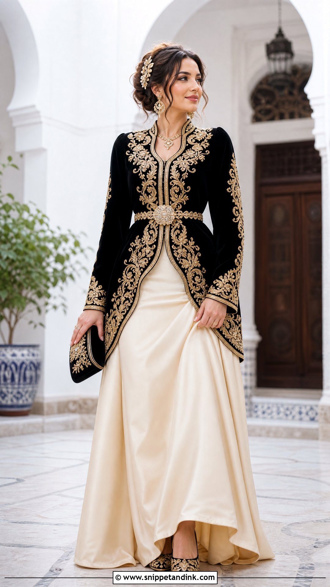 Algerian Karakou Wedding Outfit - Snippet and Ink - 20 Traditional Arabic Wedding Dress Ideas