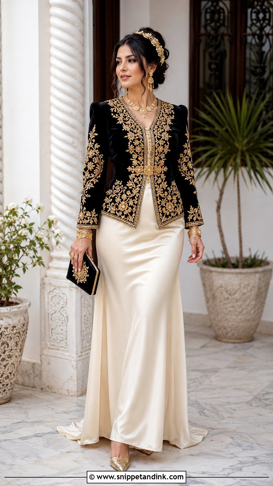 Algerian Karakou Wedding Outfit - Snippet and Ink - 20 Traditional African Wedding Outfits