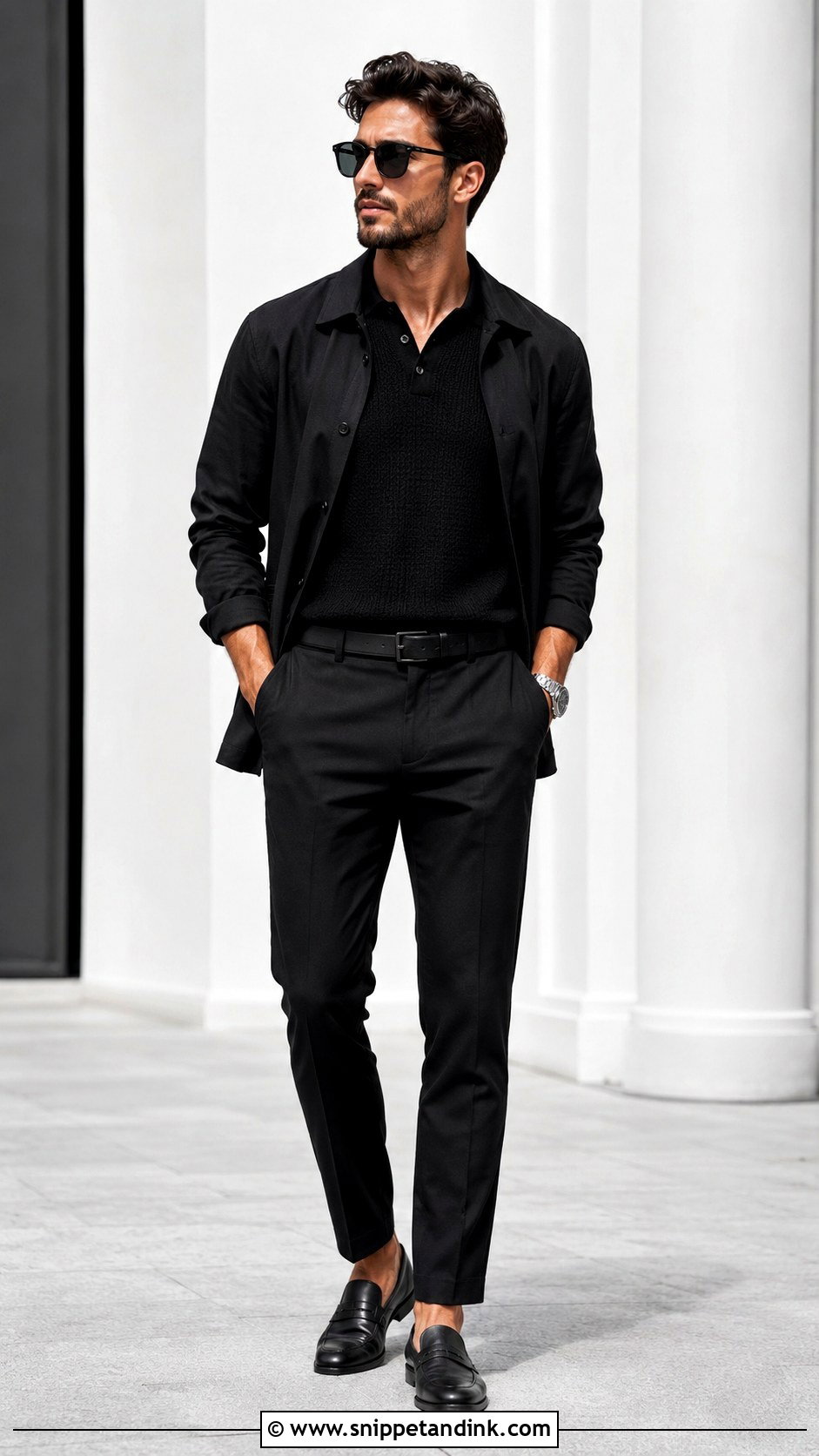 All Black Bachelor Party Outfit - Snippet and Ink - 20 Bachelor Party Outfit Ideas