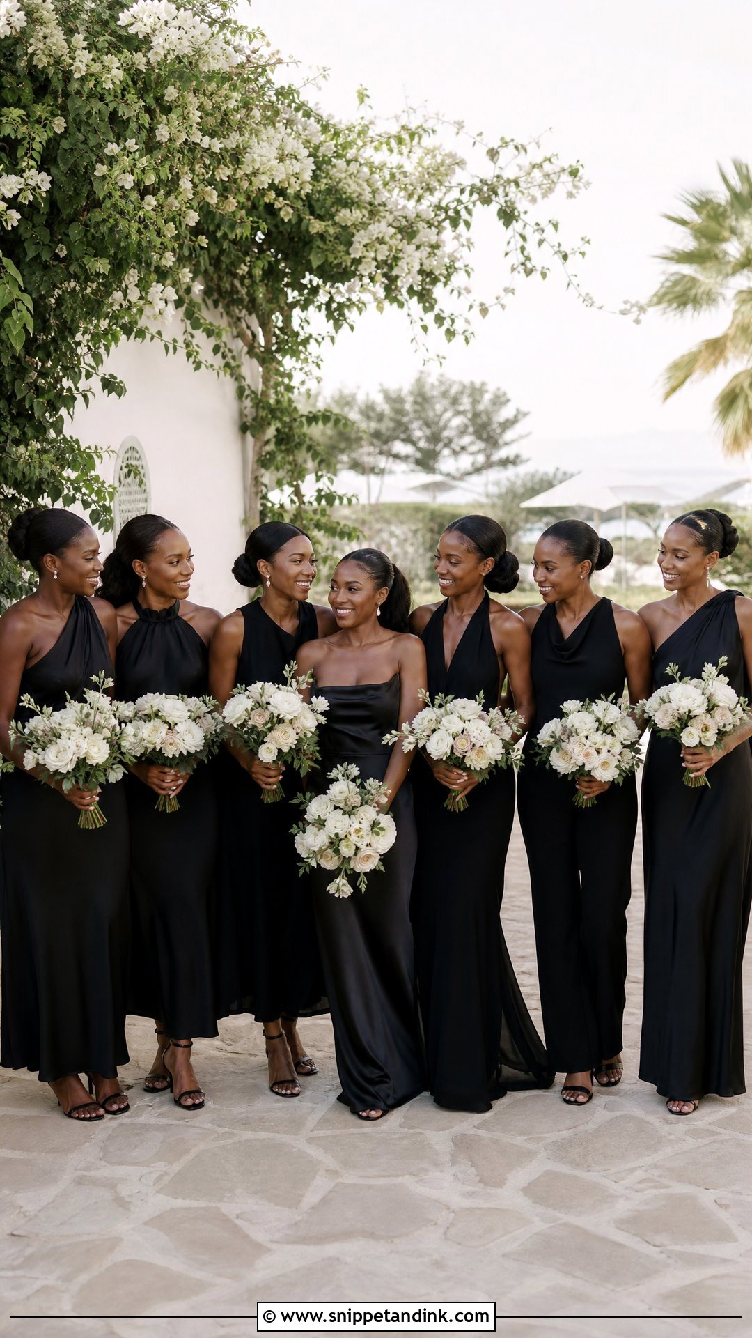 All Black Bridal Party For Summer Wedding - Snippet and Ink - 25 All Black Bridal Party Ideas