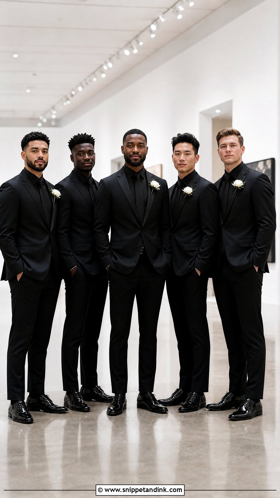 All Black Groomsman Attire - Snippet and Ink - 25 Groomsman Attire Ideas