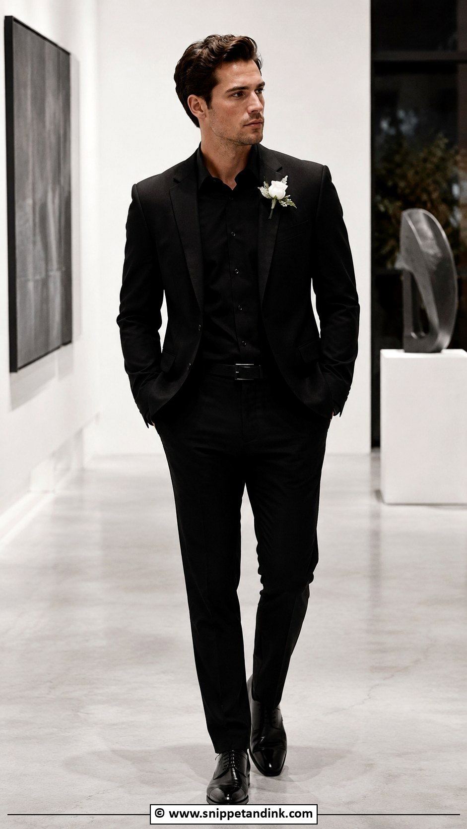 All Black Hochzeitsanzug With Black Shirt - Snippet and Ink - 25 Hochzeitsanzug Ideas