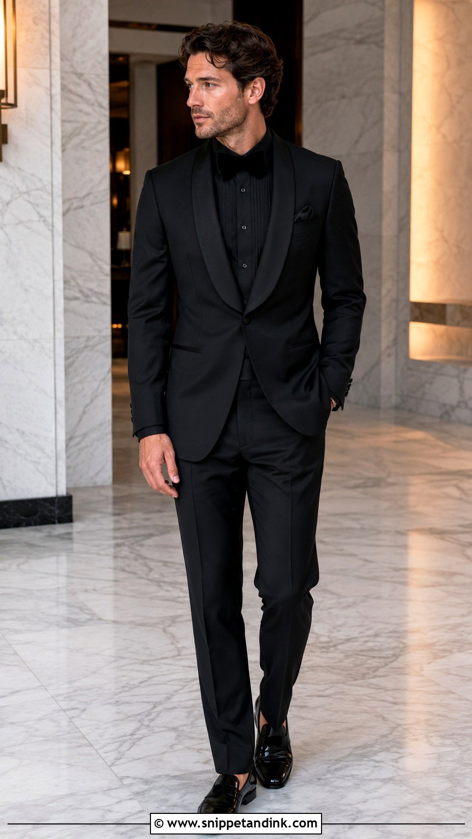 All Black Shawl Collar Tux - Snippet and Ink - 20 All Black Tux Wedding Ideas