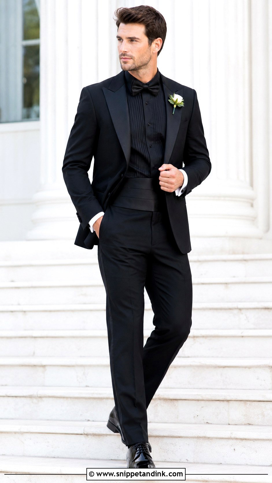 All Black Tux With Patent Oxfords - Snippet and Ink - 20 All Black Tux Wedding Ideas