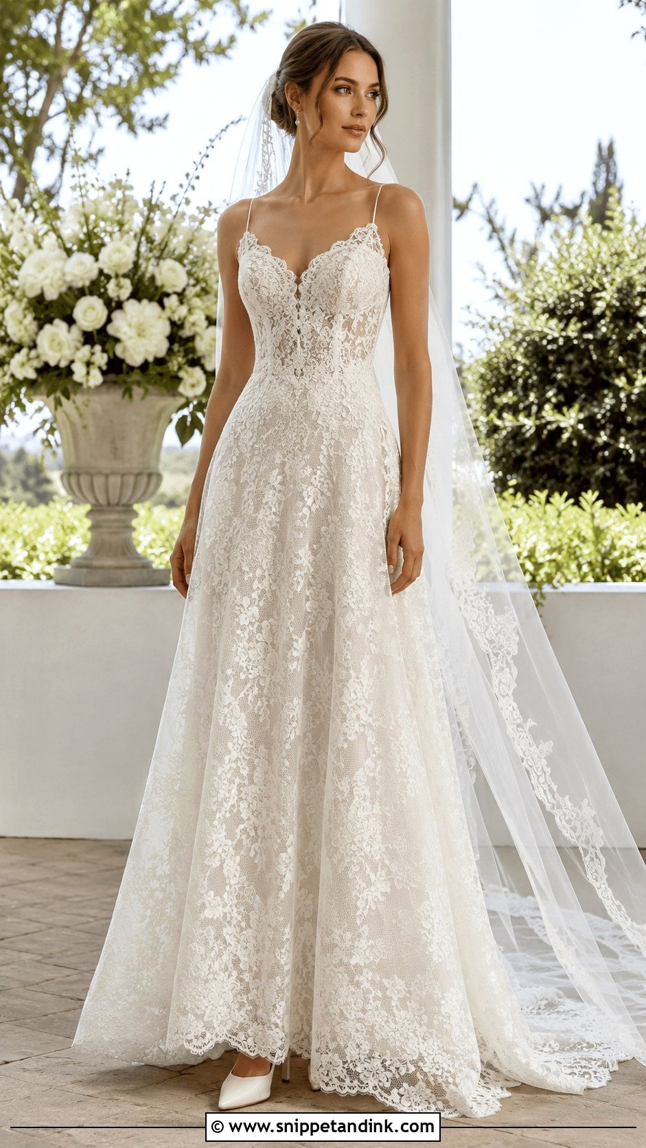 All Lace A Line Wedding Dress - Snippet and Ink - 25 All Lace Wedding Dress Ideas