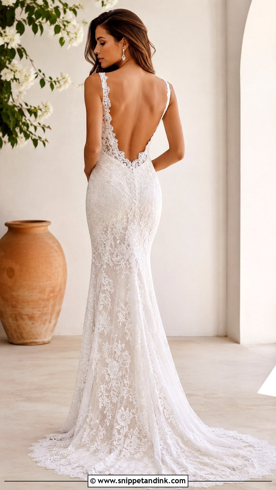 All Lace Backless Wedding Dress - Snippet and Ink - 25 All Lace Wedding Dress Ideas