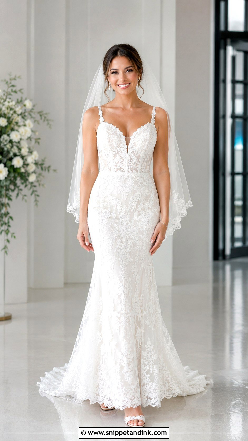 All Lace Fit And Flare Wedding Dress - Snippet and Ink - 25 All Lace Wedding Dress Ideas